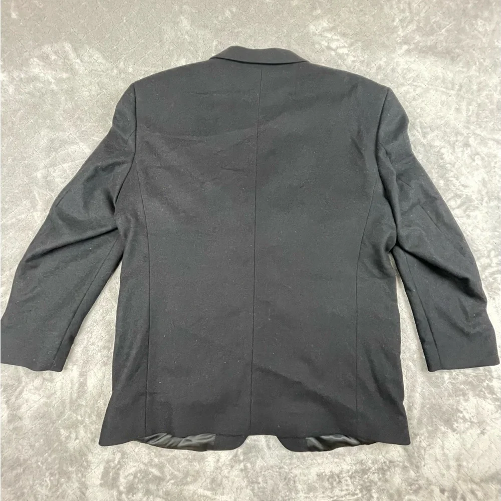 Vintage Gianfranco Ruffini Mens 44R Black Cashmere Blend Blazer PR‎ Macedonia